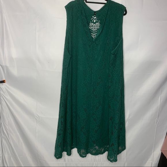torrid size 5 Green lace dress sleeveless NWT - Picture 6 of 8